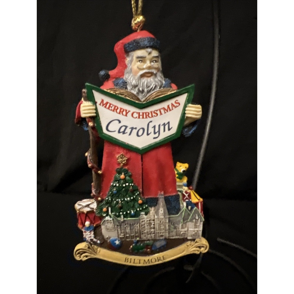 Biltmore Estate Personalized Carolyn Christmas Ornament Santa Biltmore House